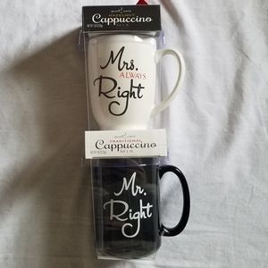 🌷NIP Mrs. Always Right and Mr. Right Coffee Mugs